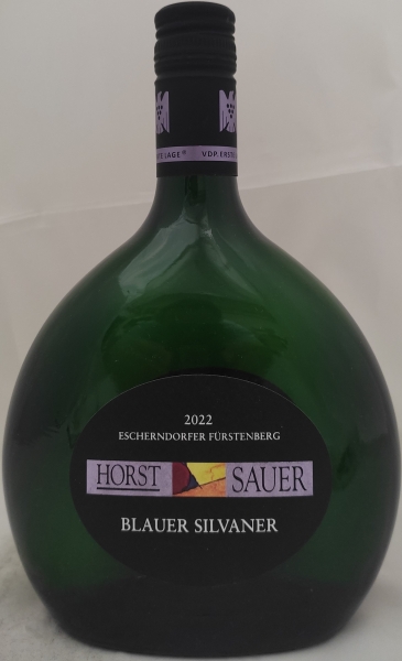 Horst Sauer Blauer Silvaner 2022 Escherndorfer Fürstenberg, QbA Franken, Weißwein trocken 0,75l